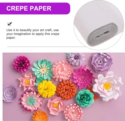 Miniatura 5 de LIFKOME Papel crepé dobleces rollo de papel crepé hojas italianas rosas papel de regalo para obras de arte floral, bricolaje, decoración de boda