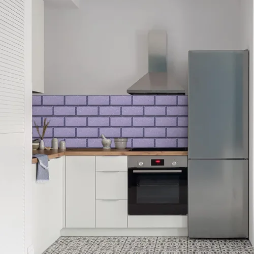 Miniatura 7 de uxcell 9 hojas de calcomanías de pared para despegar y pegar, 7.87 x 3.94 pulgadas, impermeables, tamaño pequeño, autoadhesivas para pared de Morado