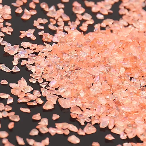 Miniatura 8 de Chips de vidrio triturado irregulares, 3.53 onzas de piedras metálicas gruesas con purpurina para arte de uñas, relleno de molde de resina