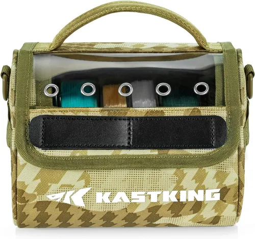 Miniatura 13 de KastKing BaitSpace Bolsa de gestión de línea, bolsa de almacenamiento de línea de pesca con nailon resistente al agua, ventana transparente, divisor