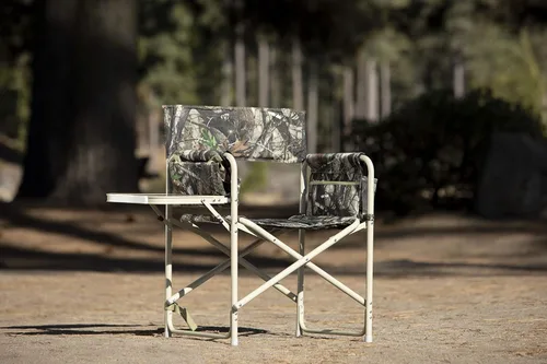 Miniatura 3 de Picnic TIME Silla de directores al aire libre con mesa auxiliar, silla de playa para adultos, silla de camping con mesa Camouflaje