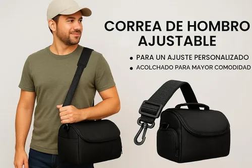 Miniatura 7 de Bolsa Deluxe Grande para Cámara Digital / Video con Acolchado / Estuche para Cámaras Nikon, Sony, Pentax, Olympus, Panasonic, Samsung y Canon DSLR &