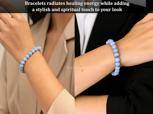 Miniatura 399 de Amazing Gemstone Pulsera de cristal para mujeres y hombres, pulsera de cristal curativo de protección, pulsera elástica con cuentas de piedras