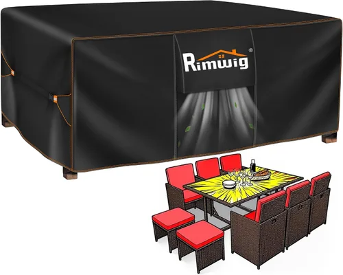 Miniatura 12 de Fundas extragrandes impermeables para juego de muebles de patio, liquidación de fundas para muebles de exterior, fundas para juego de sofá