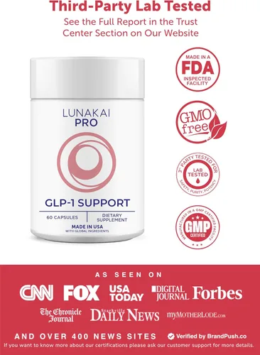 Miniatura 2 de Lunakai PRO Fabricado en EE. UU. Suplemento GLP-1 - Potenciador natural de GLP 1 con probióticos y resveratrol – Apoya el manejo