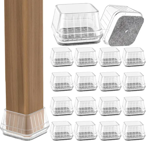 Miniatura 31 de 24 piezas de protectores de piso de silicona extra pequeños para patas de silla para pisos de madera dura, fundas engrosadas de goma para patas