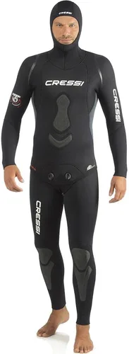 Cressi Apnea - Traje de neopreno de pesca submarina de apnea de 2 piezas, chaqueta y pantalones, almohadilla de pecho, protección de rodilla, diseño