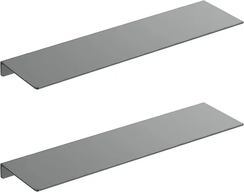 Miniatura 36 de Danpoo Pequeño estante flotante para almacenamiento en la pared, mini estante de exhibición para coleccionables, estante de pared de metal para Negro