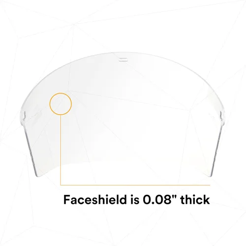 Miniatura 8 de 3M H8A Combinación de Arnés de Cabeza con Trinquete y Visera Protector Facial Transparente, Sistema Completo de Seguridad de Arnés de Cabeza