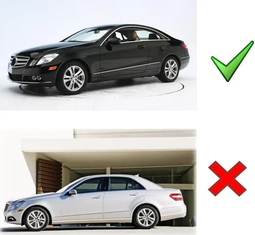Miniatura 2 de iJDMTOY Luces de marcador lateral delanteras de tira completa LED blancas con lente semitransparente Compatible con Mercedes W207 E-Class 2-puertas