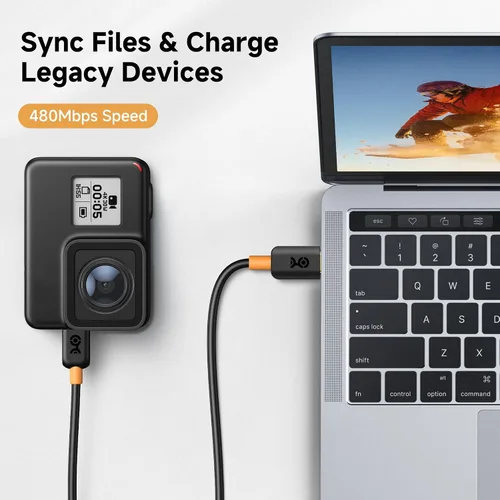 Miniatura 4 de Cable Matters Cable mini USB a USB C, 6.6 pies, datos de 480 Mbps, carga de 15 W, cable USBC a MiniUSB para controlador de juegos, cámara, GPS, Dash