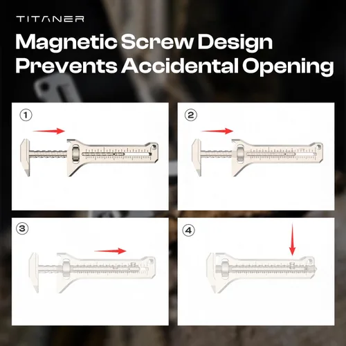 Miniatura 2 de TiSpanner 2.0 - Multiherramienta compacta de titanio de 0.71 onzas (0.63 oz) ligero EDC llavero herramienta con llave ajustable, rompeventanas