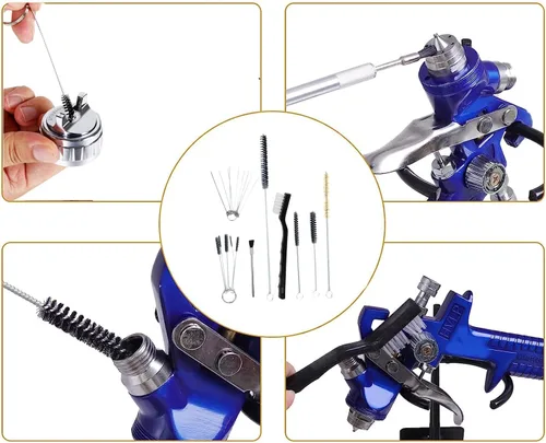 Miniatura 6 de Kit de limpieza de pistola pulverizadora, juego de cepillos de limpieza de pistola de pulverización, kit de limpieza de aerógrafo para limpiar
