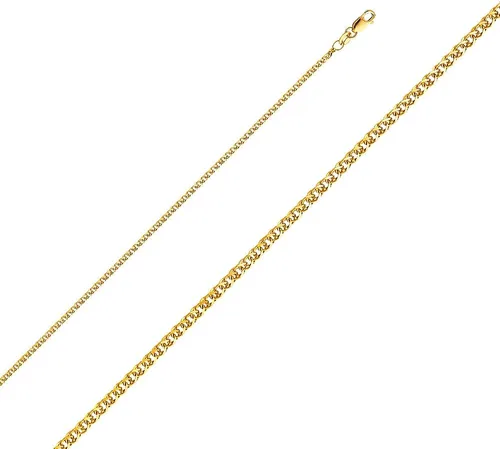 Miniatura 2 de 14K Solid Gold Open Wheat Chains (Select Options)