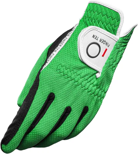 Miniatura 11 de FINGER TEN - Guantes de golf para hombre, agarre para lluvia, mano izquierda para diestros, 1 unidad, ajuste duradero para clima cálido, húmedo