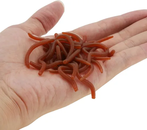 Miniatura 2 de 20pcs Bass Fishing Worms - Cebos y señuelos de plástico suave para pesca en agua dulce