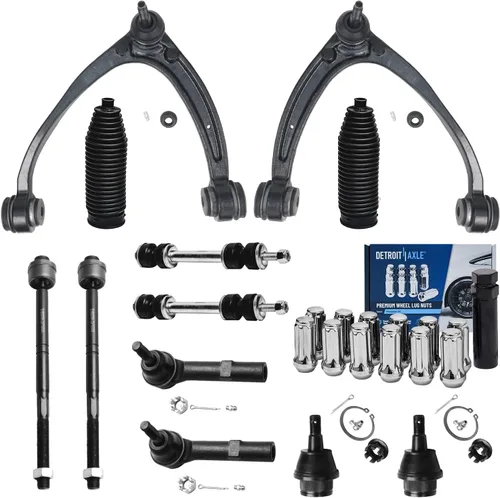 Miniatura 36 de Detroit Axle - Kit de suspensión delantera de 12 piezas para Mercury Grand Marquis Ford Crown Victoria Town Car 2003-2011, 2 brazos de control