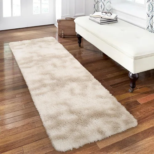 Alfombras de pasillo para dormitorio de 2 x 8 pies, suaves y esponjosas, para sala de estar, alfombra de noche de pelo largo, alfombra de felpa