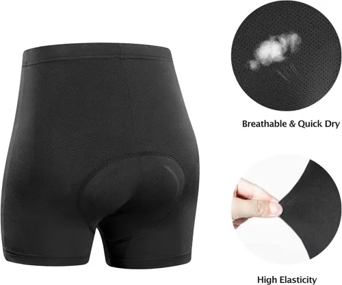 Miniatura 4 de Przewalski Ropa interior de ciclismo para hombre, con acolchado 4D, para bicicleta, forro de MTB, ropa interior para ciclismo