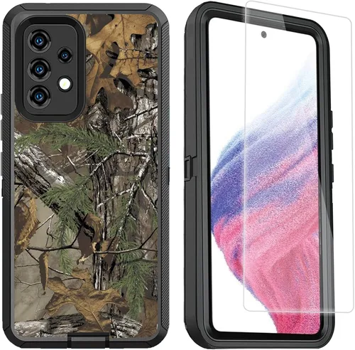 Miniatura 8 de Funda compatible con Samsung Galaxy A53 5G para mujeres y niñas, diseño de vaca, funda de lujo A53 5G con protector de pantalla, resistente a prueba