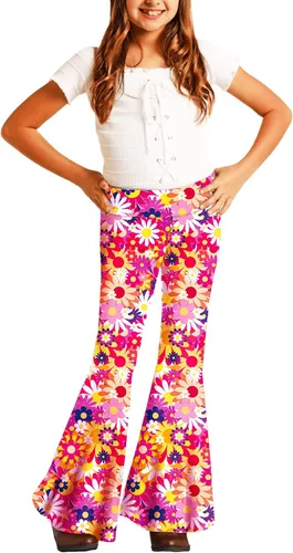 Miniatura 3 de Deerose Pantalones de cintura alta con estampado floral para niñas de 5 a 14 años
