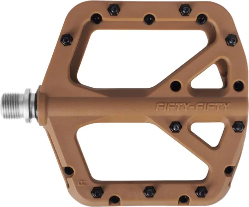 Miniatura 14 de FIFTY-FIFTY Pedales de bicicleta de montaña, compuesto de nailon MTB antideslizante, pedales de bicicleta de 9/16 pulgadas, plataforma plana ligera