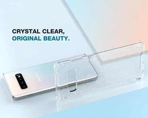 Miniatura 6 de KIOMY Funda transparente para Samsung Galaxy S10+/ S10 Plus, esquinas de bolsa de aire, a prueba de golpes, funda protectora para teléfono TPU Brillo