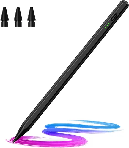 Hastraith Lápiz capacitivo para iPad (2018-2025) - 13 minutos de carga rápida con sensibilidad de inclinación y rechazo de palma para iPad
