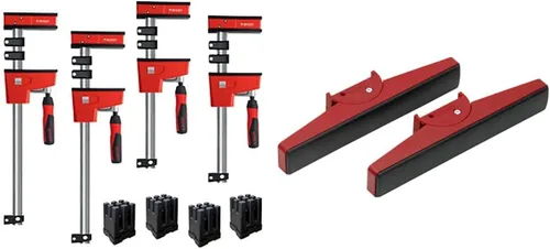 BESSEY KREK2440 K Kit de Abrazadera REVO, 2 x 24 In., 2 x 50 In. y accesorio de mordaza pivotante, PK2 (fuerza de sujeción nominal de 1700 libras)