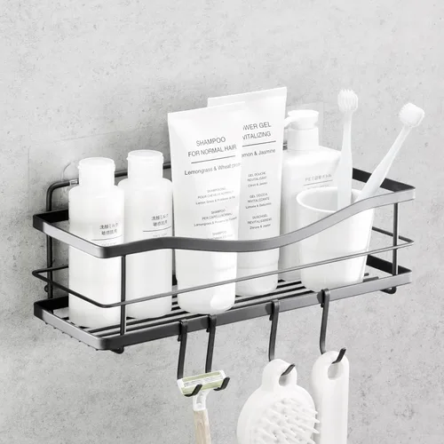 Miniatura 9 de KINCMAX Organizadores de Ducha de Hierro - Estantes de Baño Autoadhesivos para Duchas - Estante Organizador de Champú para Pared - Organizador