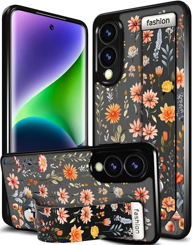 Miniatura 142 de Compatible para Samsung Galaxy S23 Funda Bonita con Correa Soporte Dedo Kickstand, Fundas de Silicona Geniales de Diseñador Funda Cover - Mariposa