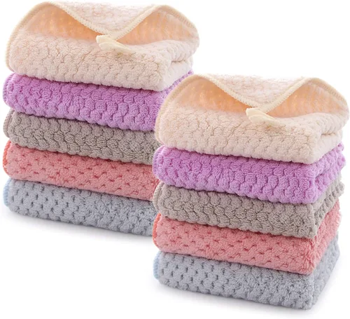 Toallas pequeñas con lazo para colgar, toallas de mano para cocina y baño, superabsorbentes, suaves, lavables a máquina, toalla de secado rápido,