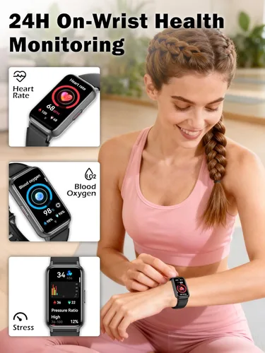 Miniatura 2 de KPEP Reloj de fitness para hombres y mujeres (HK72-Plata)