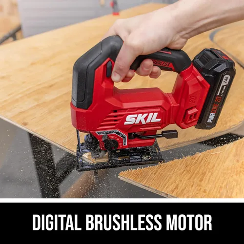 Miniatura 2 de SKIL PWR CORE - Sierra caladora sin escobillas de 20 V, incluye batería de 2.0 Ah y cargador - JS8290B-10