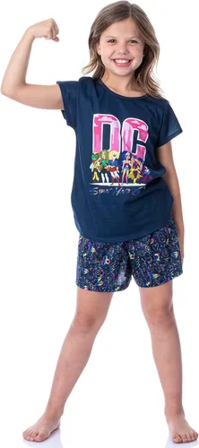 Miniatura 2 de DC Comics - Conjunto de pijama para dormir con personajes de Super Hero para niñas, Azul Patchwork