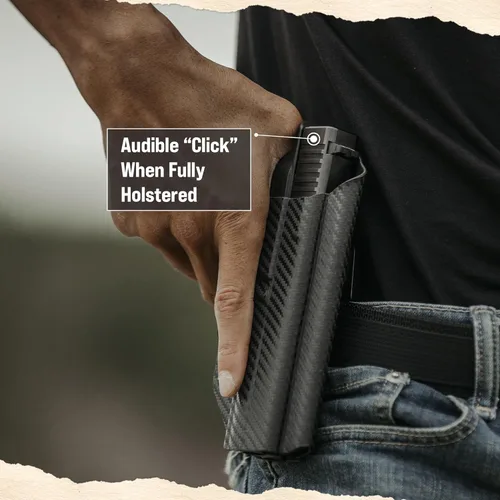 Miniatura 8 de We The People Holsters - Bandera de Betsy Ross - Transporte abierto en la cintura exterior - Funda OWB Kydex - Conducción/inclinación/retención