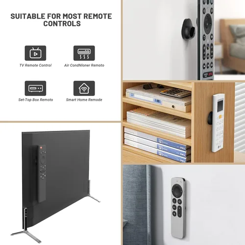 Miniatura 8 de Paquete de 6 Soportes Magnéticos para Control Remoto de Montaje en Pared, Organizador de Control Remoto de TV Conveniente y Elegante