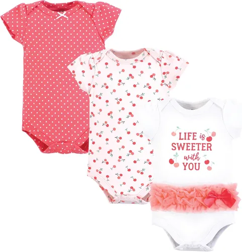 Miniatura 247 de Hudson Baby baby-girls Cotton Bodysuits 3-pack