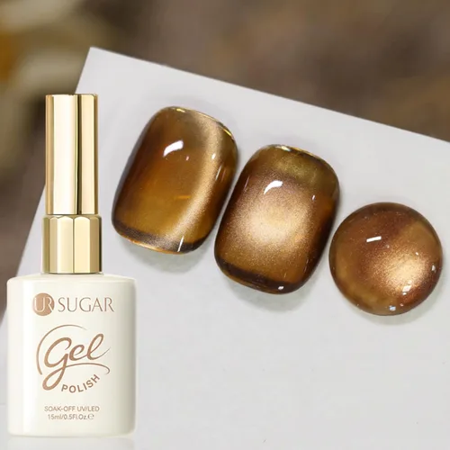 Miniatura 27 de UR SUGAR Crystal Cat - Esmalte de uñas de gel magnético para ojos, color gris, 0.5 onzas líquidas, esmalte de gel magnético iridiscente