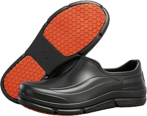 Miniatura 8 de Zapatos unisex antideslizantes para servicio de alimentos, impermeables, resistentes al aceite, zuecos de trabajo de cocina, cómodos zapatos