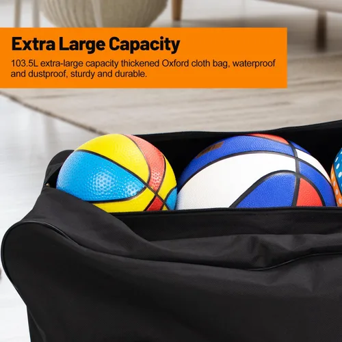 Miniatura 13 de Bolsa de viaje para gimnasio con cremalleras duraderas de 2 vías, impermeable, tela Oxford fuerte, Negro -, 31.5 pulgadas para bloques de arranque