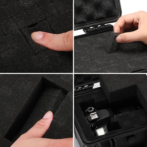 Miniatura 8 de Mayouko Caja de herramientas portátil con esponja a prueba de golpes, grado impermeable IP67, funda rígida impermeable con inserto de espuma, cardán
