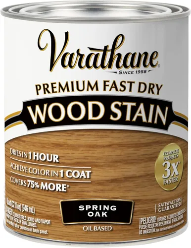 Varathane Premium - Colorante de madera de secado rápido, cuarto de galón, roble primaveral color fantasía (Spring Oak)