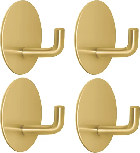 Miniatura 11 de Ganchos adhesivos para baños, 4 ganchos para toallas para colgar sombrero, bata, abrigo, ganchos para cocina, ganchos adhesivos fuertes sin daños