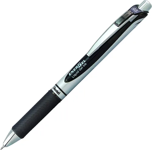 Miniatura 2 de Pentel Energel Rtx - Bolígrafo retráctil de punta de aguja de 0.012 in, 3 negros y 3 azules, paquete de 6