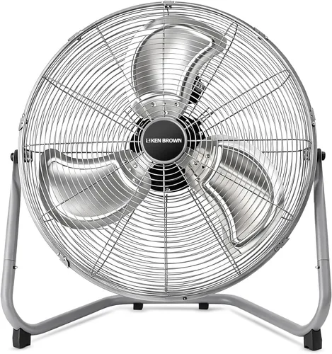 KEN BROWN Ventilador de metal de 20 pulgadas, alta velocidad de 4700 CFM, inclinación ajustable de 360°, 3 velocidades, ventilador industrial de