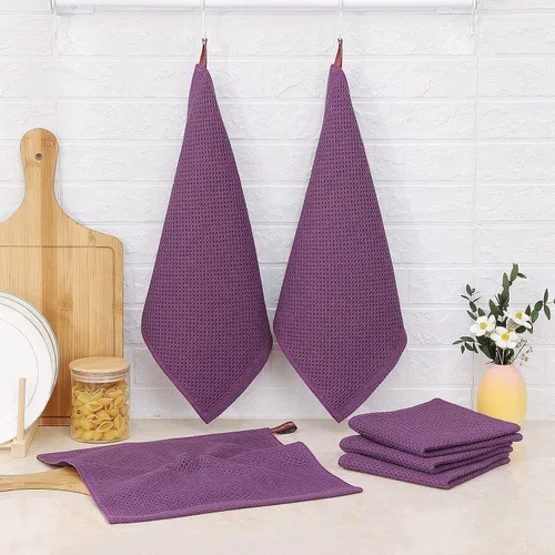 Miniatura 575 de Kitinjoy - Paños de cocina de 100 % algodón, tela de tejido gofrado, paño de limpieza ultrasuave, absorbente y de secado rápido. Beige
