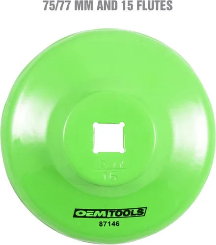 Miniatura 2 de OEMTOOLS 87146 Llave de filtro de aceite de flauta de 75/3.031 in, 15 pulgadas, verde, mezcla