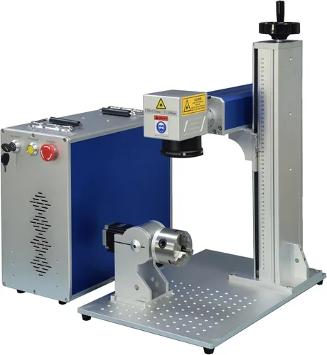 Miniatura 2 de US Stock 50W JPT Máquina de grabado láser de fibra Máquina de marcado láser de fibra Máquina de grabado 175 × 6.890 in Lente con eje giratorio