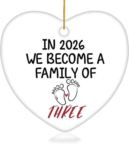Miniatura 19 de Adorno de anuncio de embarazo y luego hubo cuatro para abuelos, esposo, familia, abuela, regalos para padres nuevos, regalos para parejas, regalos